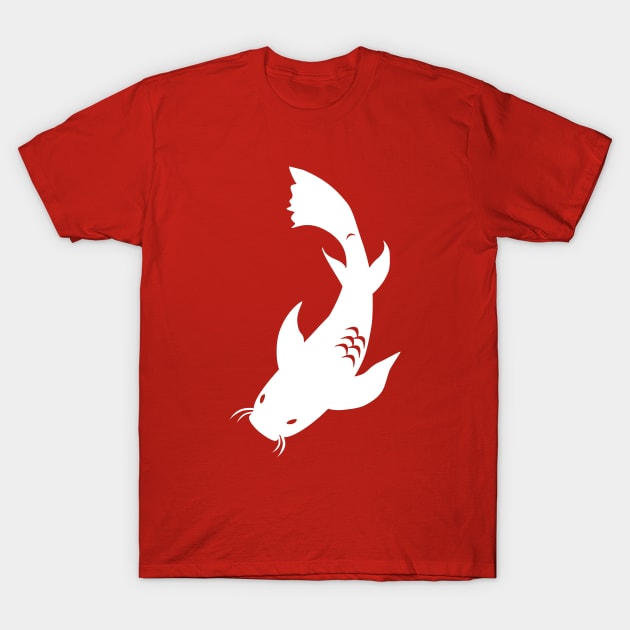 White Koi T-Shirt by MayLinnArt